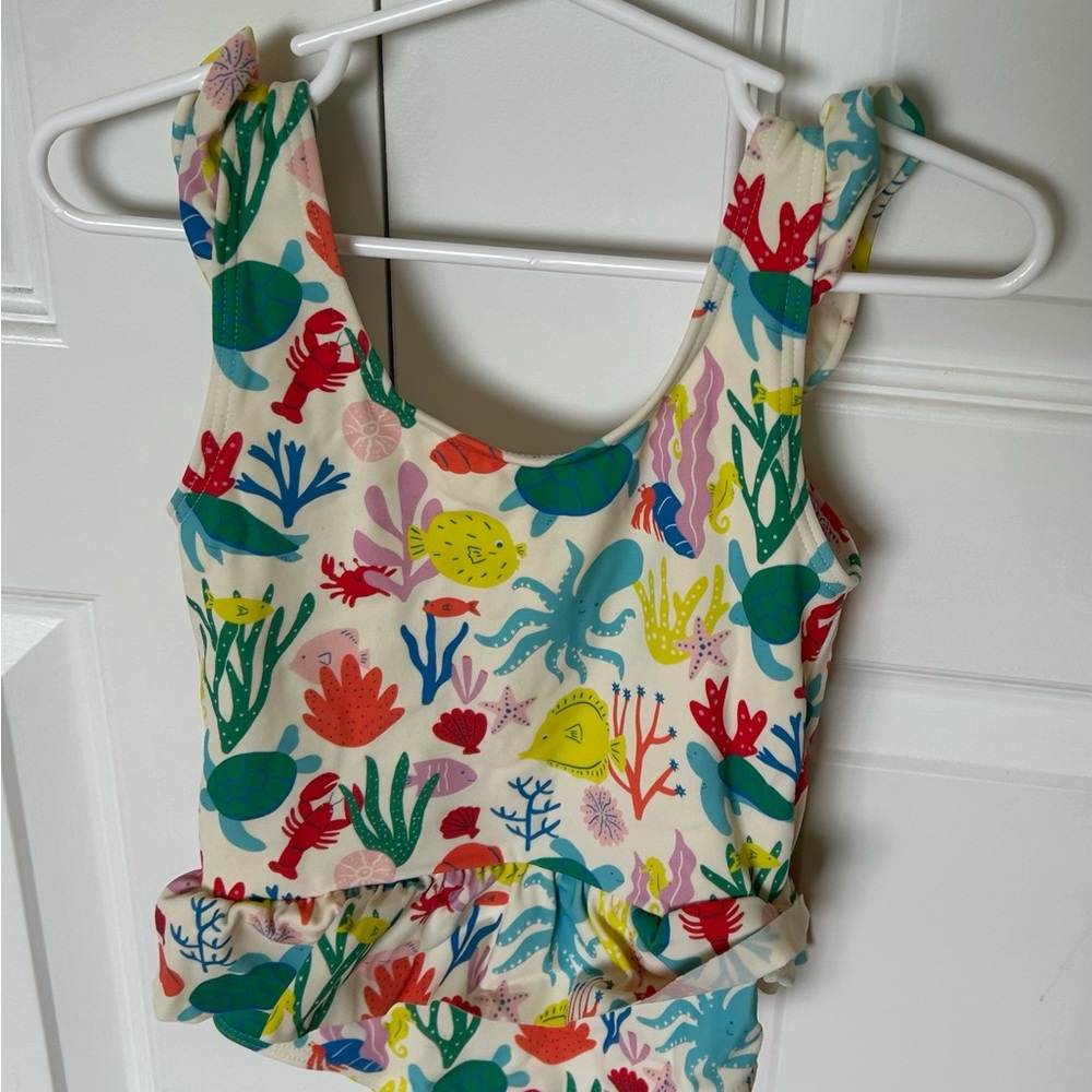 Mini Boden Kids Swim One Piece - Colorful Sea Life